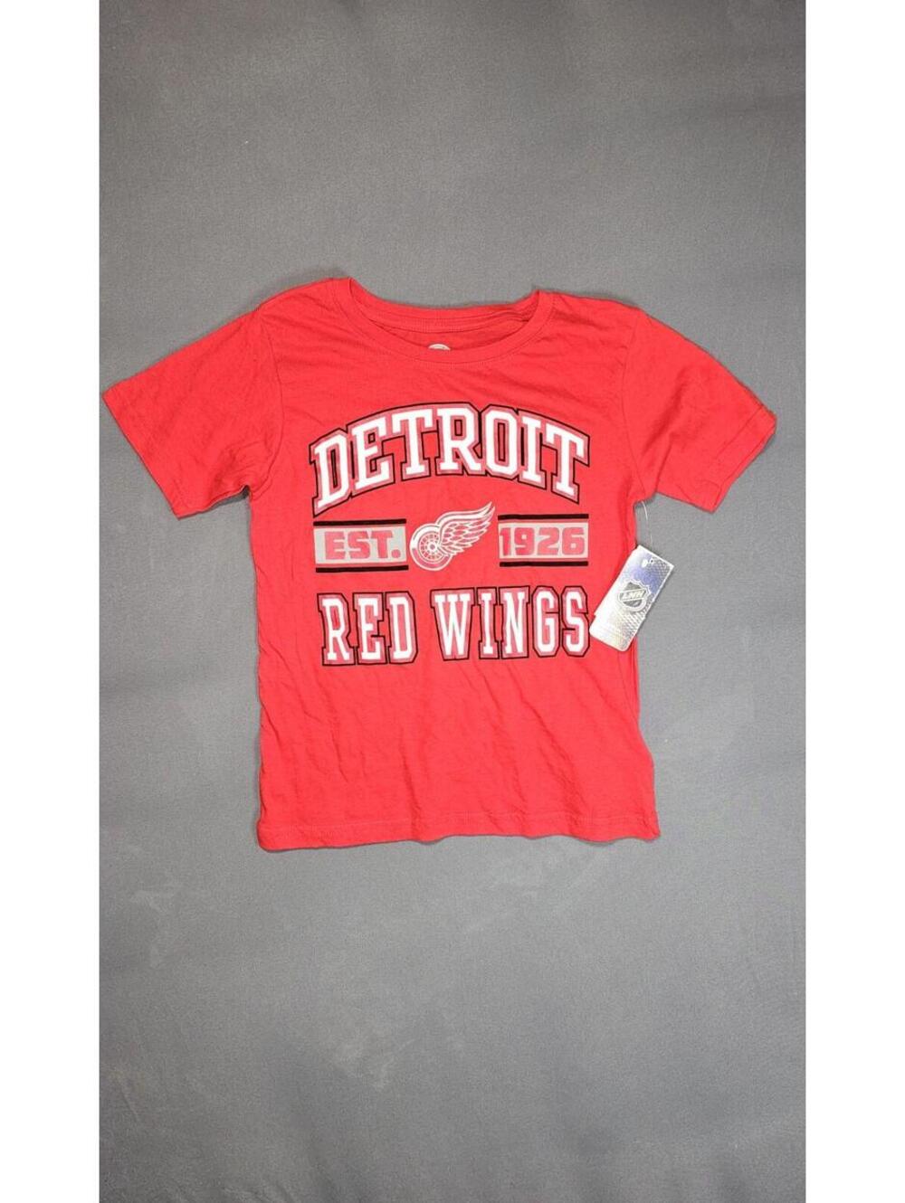 Detroit Red Wings Kids Red T-Shirt Size M 8 New NHL Tee